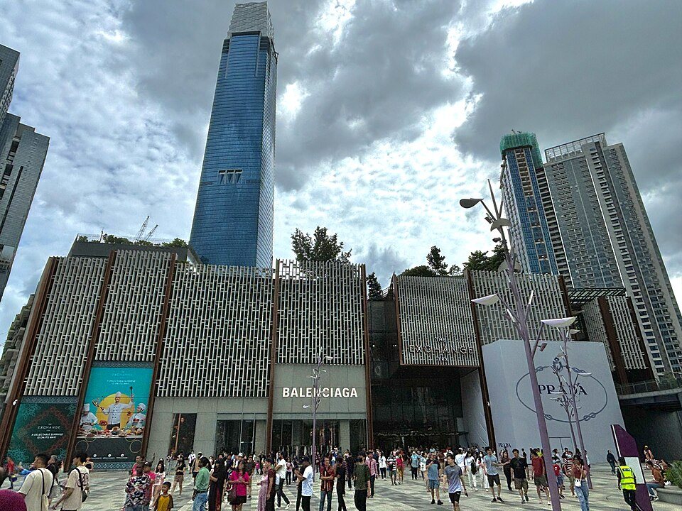 The Exchange TRX shopping mall viewed from Raintree Plaza.