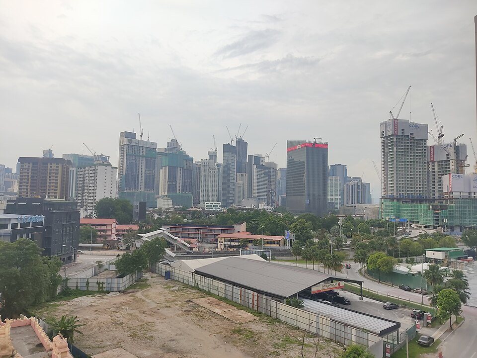 The view towards Bukit Bintang from ICC Pudu; photographed from the market building.