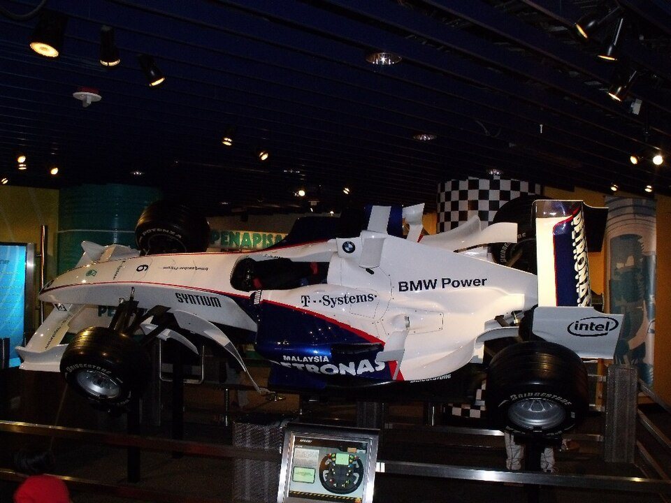 A Formula 1 car exhibited at Petrosains.
