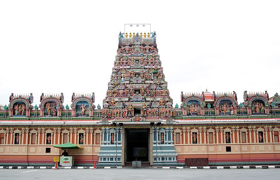 The colourful gateway of Sri Kandaswamy Temple in Brickfields.