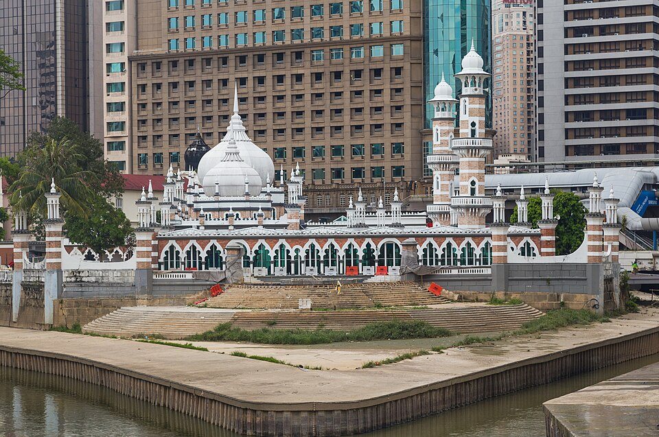 Masjid Jamek at the meeting of the Klang and Gombak rivers.