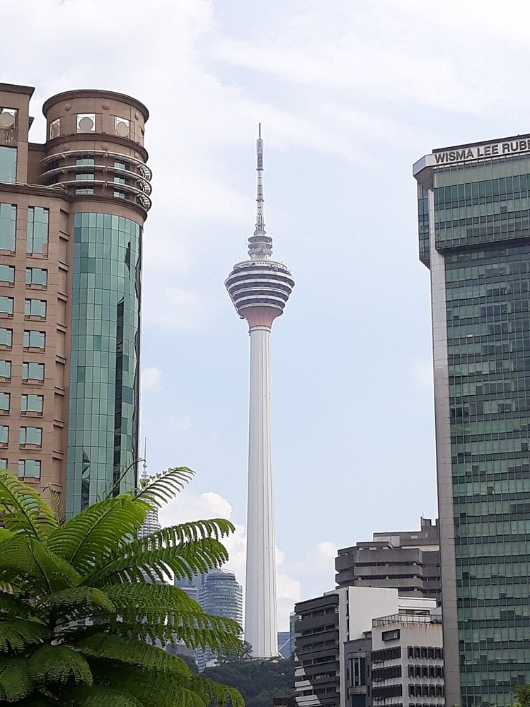 KL Tower rising above the trees of Bukit Nanas.