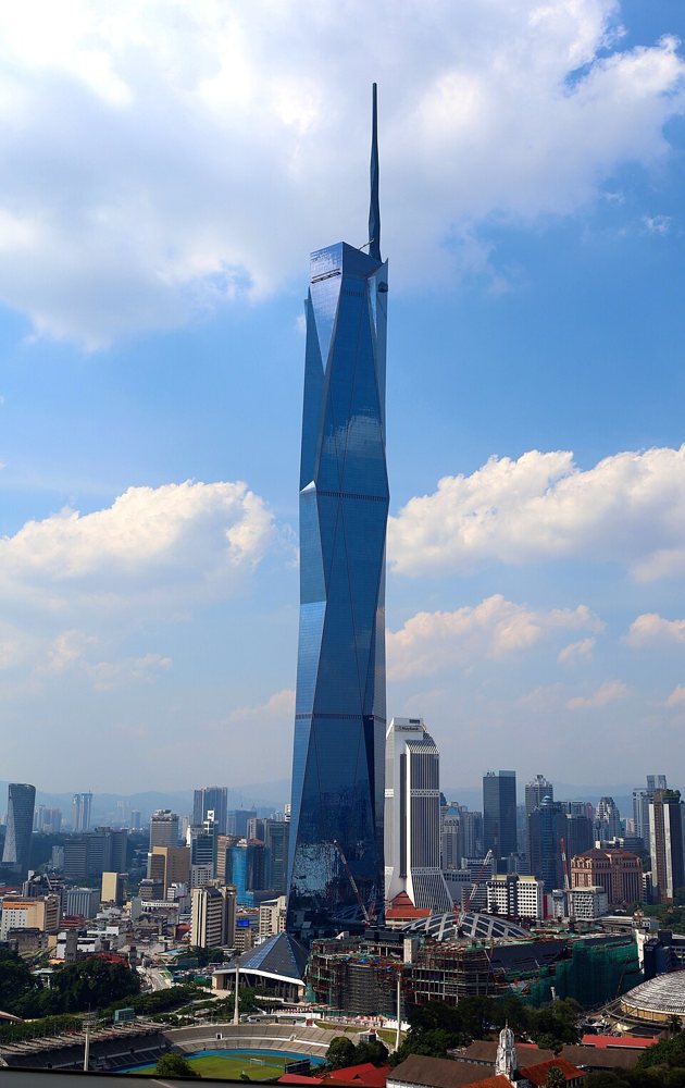 Merdeka 118 and its spire, photographed in October 2024.